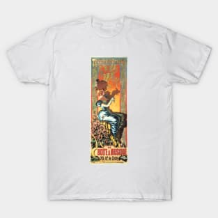 Theatre d' Ombres Play of Shadows La Boite a Musique Vintage Paris Musical Performance Advertisement T-Shirt